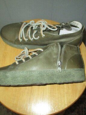 BLACKSTONE NL-37 Olive Leather Sneakers